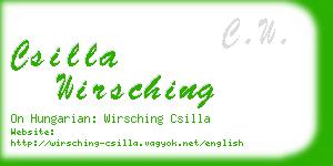 csilla wirsching business card